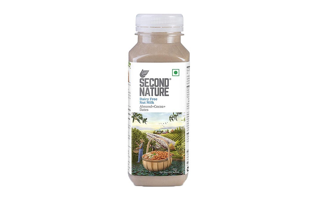 Second Nature Dairy Free Nut Milk Almond+Cocoa+Dates   Plastic Bottle  250 millilitre